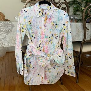New York and Company Design Studio Multicolored Button Down Size Small